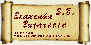 Stamenka Buzaretić vizit kartica